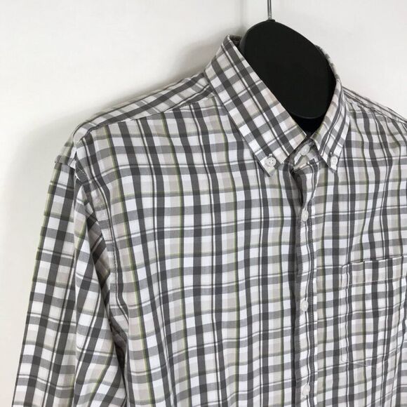 Eddie Bauer Classic Fit Button Down Shirt Men's Large Plaid 100% Cotton Casual - Picture 4 of 12